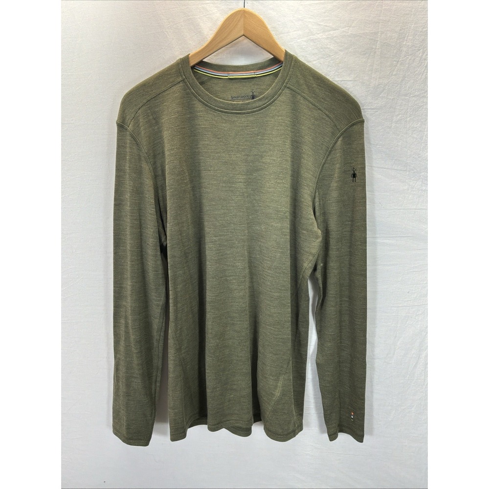 Smartwool Merino 250 Base Layer Mens L Green 100% Wool Thermal Long Sleeve Shirt